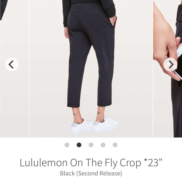 LULULEMON EUC ON THE FLY CROP 23” Size 4 - Picture 5 of 7